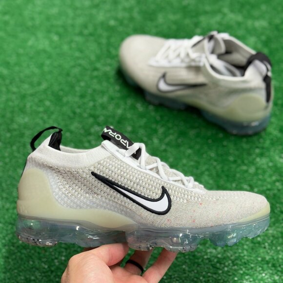Nike Air VaporMax 2021 FK White Black Silver Mens Shoes DH4084-100 NEW* Sz 8
